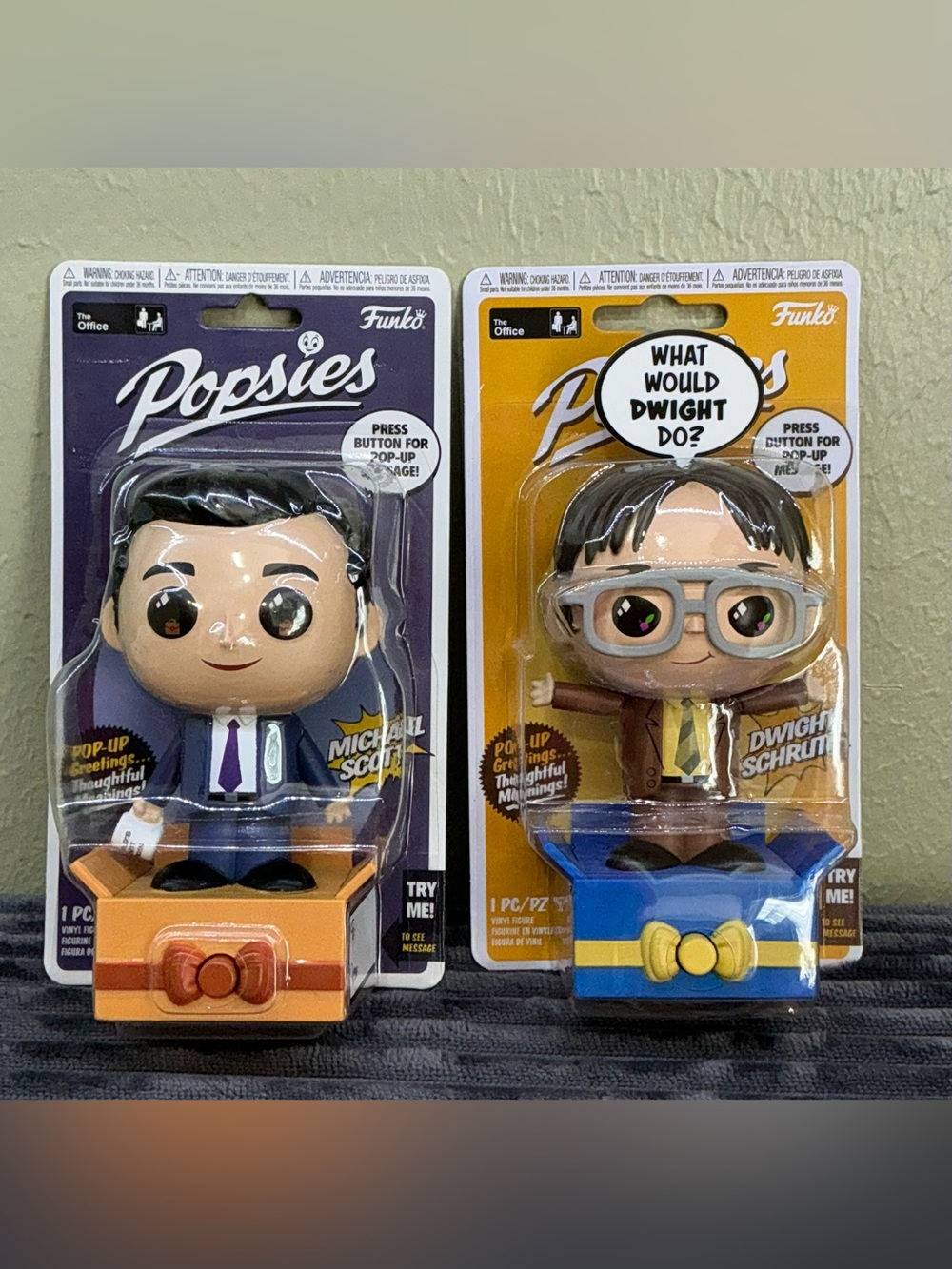 NIB Funko Popsies The office Michael Scott & Dwight Schrute Vinyl Figures Set 2